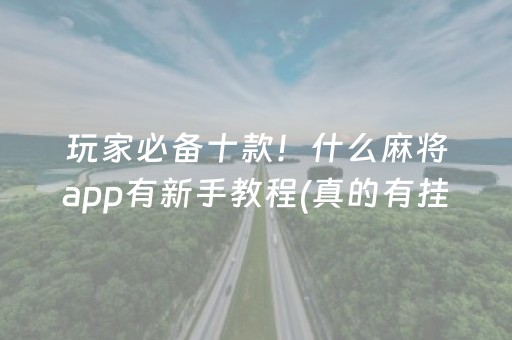 玩家必备十款！什么麻将app有新手教程(真的有挂)