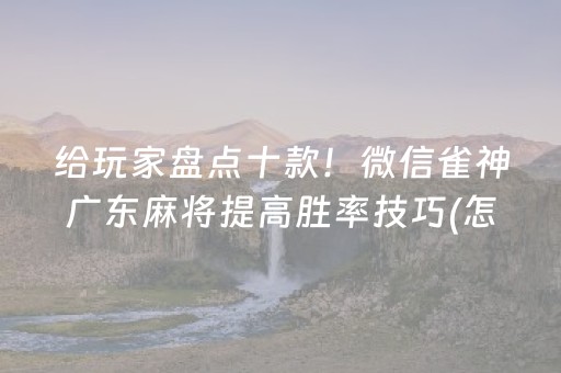 给玩家盘点十款！微信雀神广东麻将提高胜率技巧(怎么调整胜率)