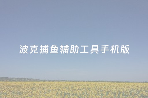 波克捕鱼辅助工具手机版（波克捕鱼辅助工具手机版安装）