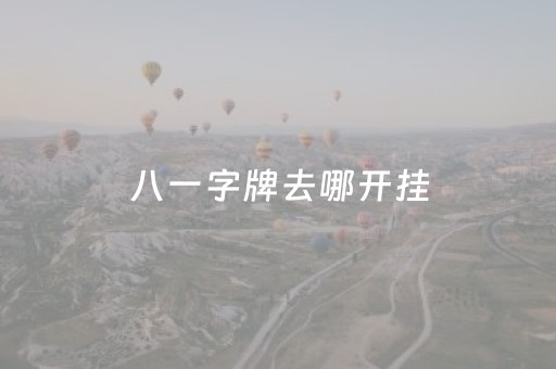 八一字牌去哪开挂（八一字牌怎么开挂）