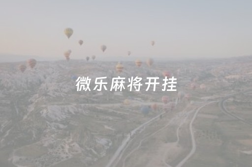 微乐麻将开挂（手机微乐麻将开挂）