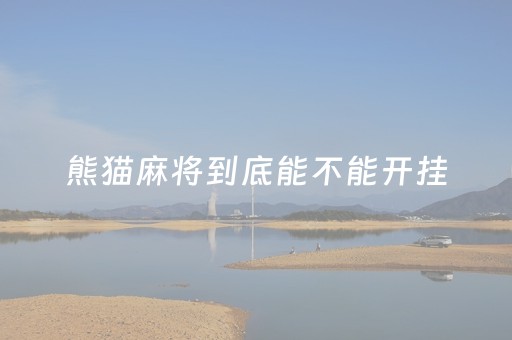 熊猫麻将到底能不能开挂（熊猫麻将有挂没有,我输几万了）