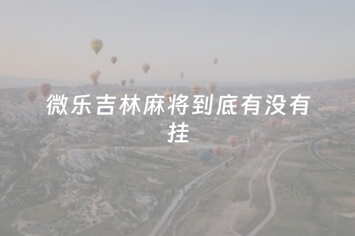 微乐吉林麻将到底有没有挂（微乐吉林麻将有人玩赖吗）