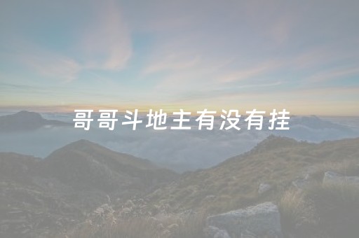 哥哥斗地主有没有挂（哥哥斗地主游戏大厅）