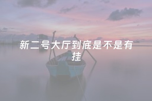 新二号大厅到底是不是有挂（正版新二号大厅）