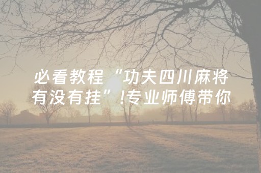 必看教程“功夫四川麻将有没有挂”!专业师傅带你一起了解（详细教程）-知乎