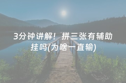 3分钟讲解！拼三张有辅助挂吗(为啥一直输)
