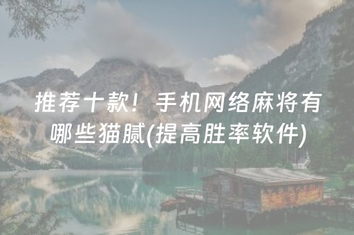 推荐十款！手机网络麻将有哪些猫腻(提高胜率软件)