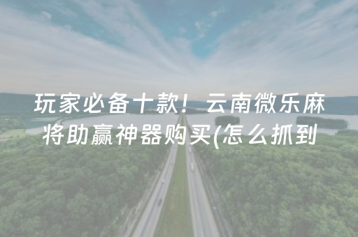 玩家必备十款！云南微乐麻将助赢神器购买(怎么抓到好牌)