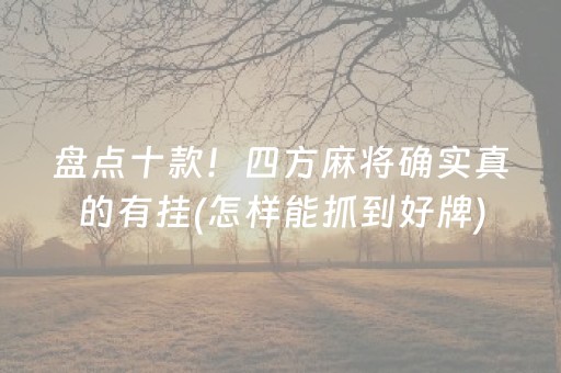 盘点十款！四方麻将确实真的有挂(怎样能抓到好牌)