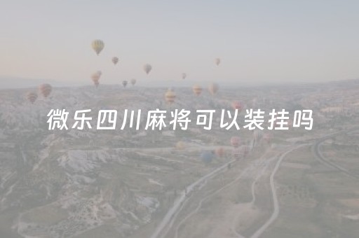 微乐四川麻将可以装挂吗（四川微乐麻将装挂怎么安装）