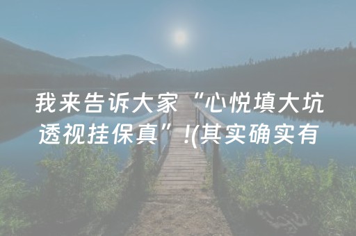 我来告诉大家“心悦填大坑透视挂保真”!(其实确实有挂)-知乎