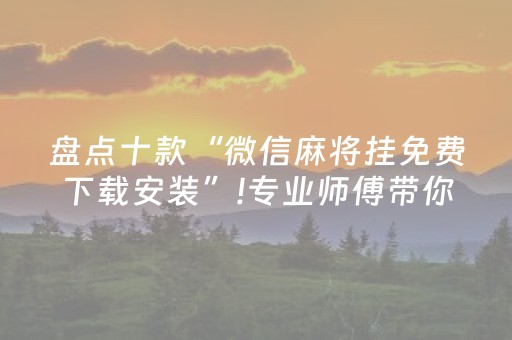 盘点十款“微信麻将挂免费下载安装”!专业师傅带你一起了解（详细教程）-知乎
