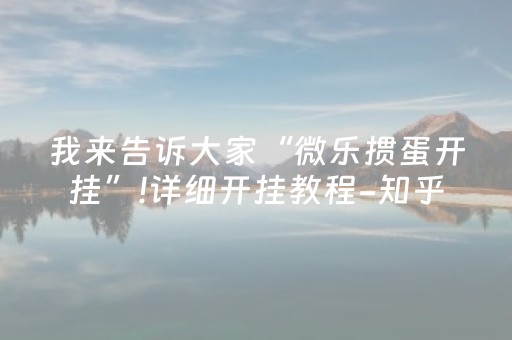 我来告诉大家“微乐掼蛋开挂”!详细开挂教程-知乎