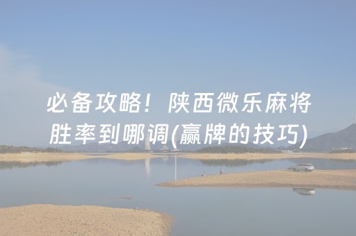 必备攻略！陕西微乐麻将胜率到哪调(赢牌的技巧)