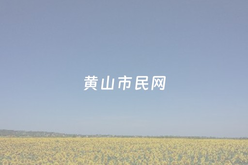 黄山市民网（黄山市民网
官网）
