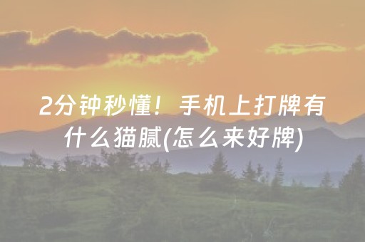 2分钟秒懂！手机上打牌有什么猫腻(怎么来好牌)
