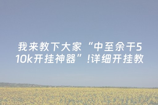 我来教下大家“中至余干510k开挂神器”!详细开挂教程-知乎