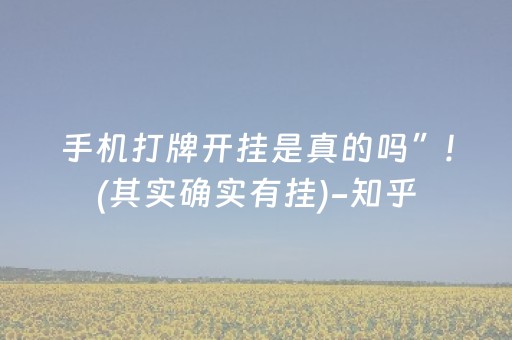 手机打牌开挂是真的吗”!(其实确实有挂)-知乎