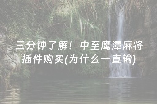 三分钟了解！中至鹰潭麻将插件购买(为什么一直输)
