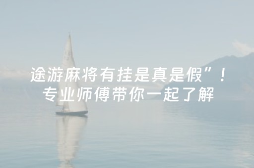 途游麻将有挂是真是假”!专业师傅带你一起了解（详细教程）-知乎