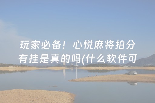 玩家必备！心悦麻将拍分有挂是真的吗(什么软件可以赢)