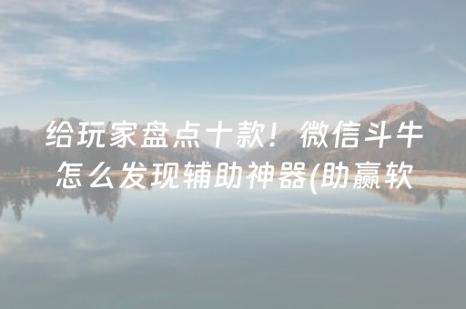 给玩家盘点十款！微信斗牛怎么发现辅助神器(助赢软件有规律吗)