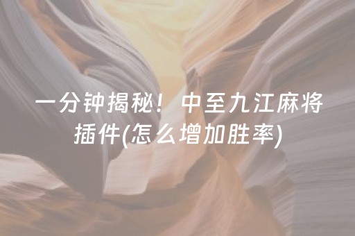 一分钟揭秘！中至九江麻将插件(怎么增加胜率)