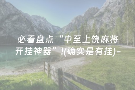 必看盘点“中至上饶麻将开挂神器”!(确实是有挂)-知乎