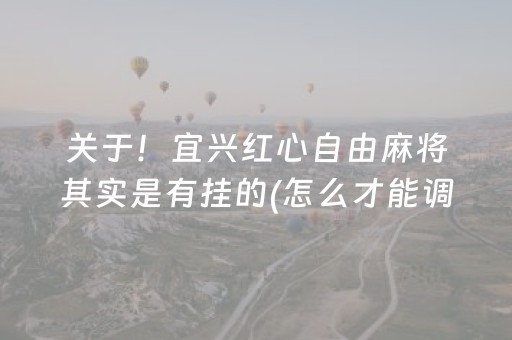 关于！宜兴红心自由麻将其实是有挂的(怎么才能调胜率)