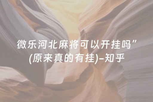 微乐河北麻将可以开挂吗”(原来真的有挂)-知乎