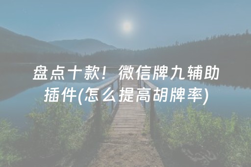 盘点十款！微信牌九辅助插件(怎么提高胡牌率)