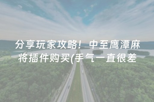 分享玩家攻略！中至鹰潭麻将插件购买(手气一直很差)