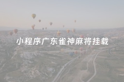 小程序广东雀神麻将挂载（雀神广东麻将微信小程序开挂）