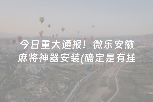今日重大通报！微乐安徽麻将神器安装(确定是有挂)