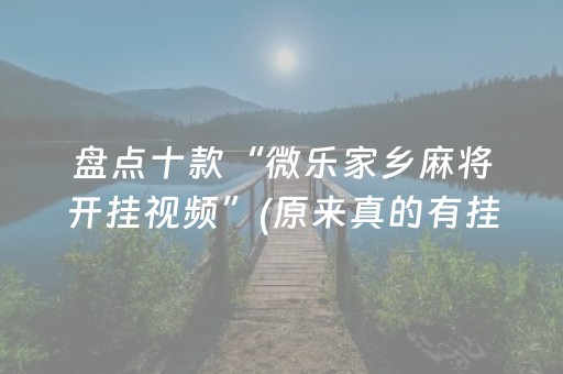 盘点十款“微乐家乡麻将开挂视频”(原来真的有挂)-知乎