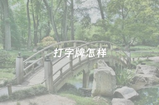 打字牌怎样（打字牌怎么）