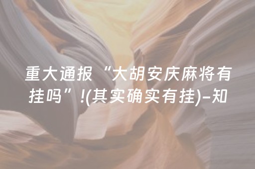 重大通报“大胡安庆麻将有挂吗”!(其实确实有挂)-知乎
