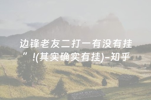 边锋老友二打一有没有挂”!(其实确实有挂)-知乎