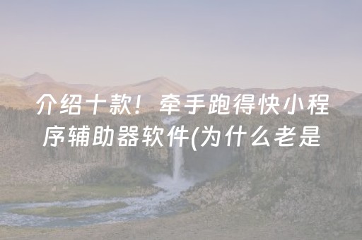 介绍十款！牵手跑得快小程序辅助器软件(为什么老是输)