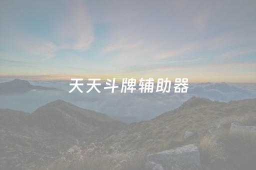 天天斗牌辅助器（天天斗牌辅助器手机版）