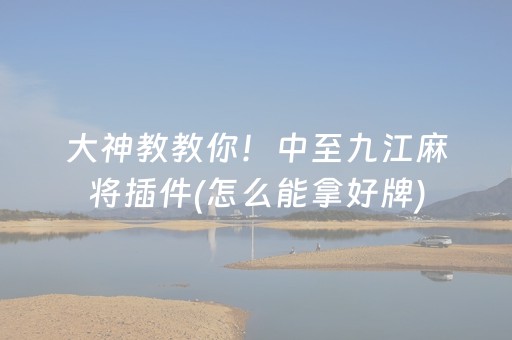 大神教教你！中至九江麻将插件(怎么能拿好牌)