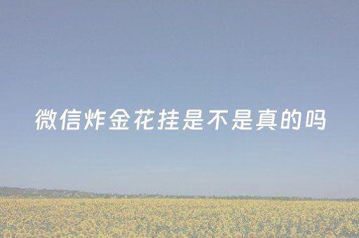 微信炸金花挂是不是真的吗（微信炸金花挂是不是真的吗）
