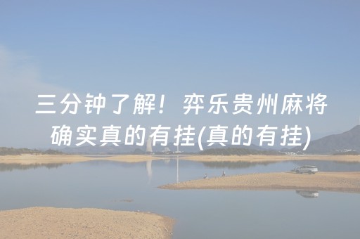 三分钟了解！弈乐贵州麻将确实真的有挂(真的有挂)