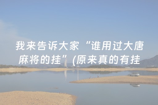 我来告诉大家“谁用过大唐麻将的挂”(原来真的有挂)-知乎