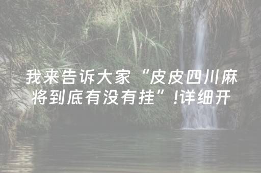 我来告诉大家“皮皮四川麻将到底有没有挂”!详细开挂教程-知乎