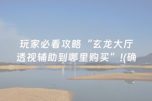 玩家必看攻略“玄龙大厅透视辅助到哪里购买”!(确实是有挂)-知乎