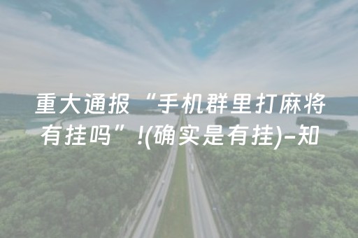 重大通报“手机群里打麻将有挂吗”!(确实是有挂)-知乎