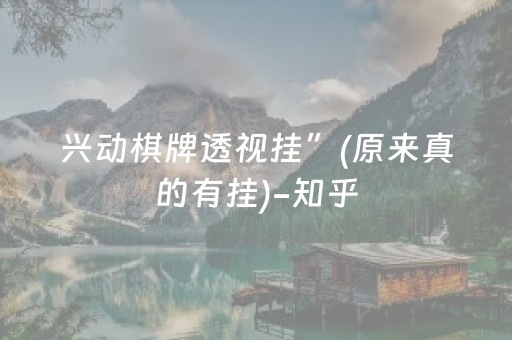 兴动棋牌透视挂”(原来真的有挂)-知乎