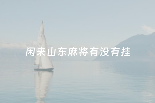 闲来山东麻将有没有挂（闲来麻将开挂是什么意思）